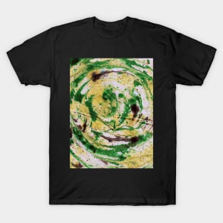 abstract marble texture spiral fluid art design T-Shirt